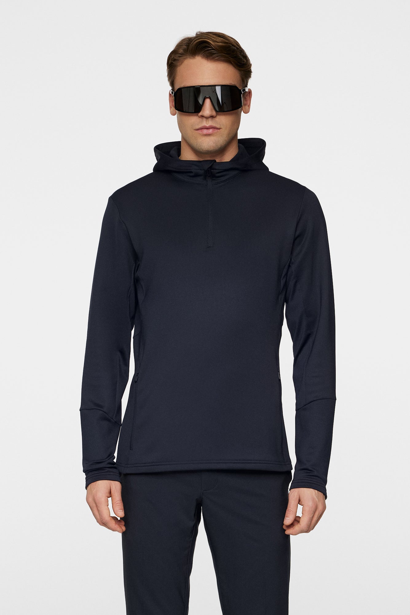 Men | Aerial Quarter Zip Hood Resort | JL Navy