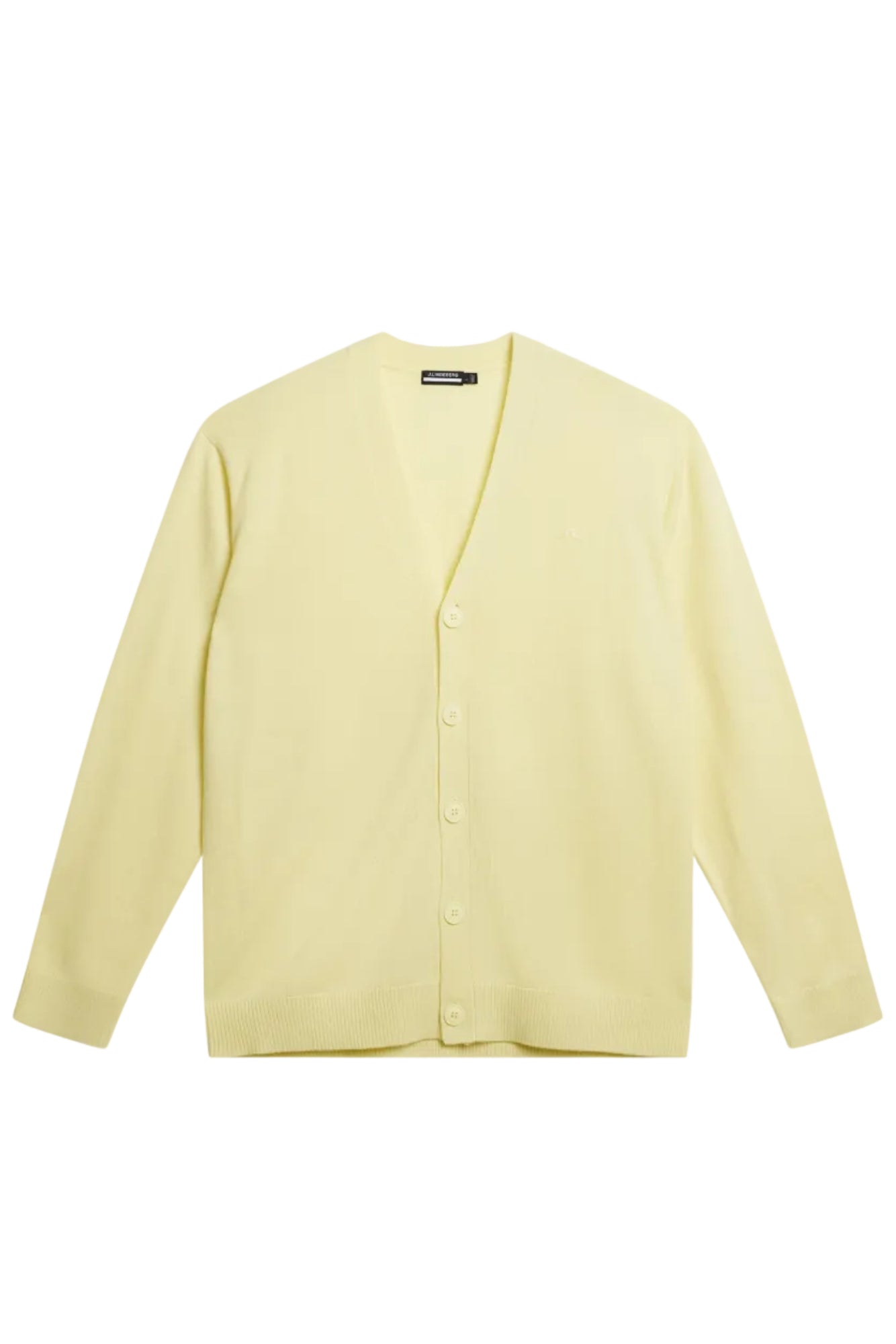 Lucas Knitted Cardigan in Wax Yellow by J.Lindeberg