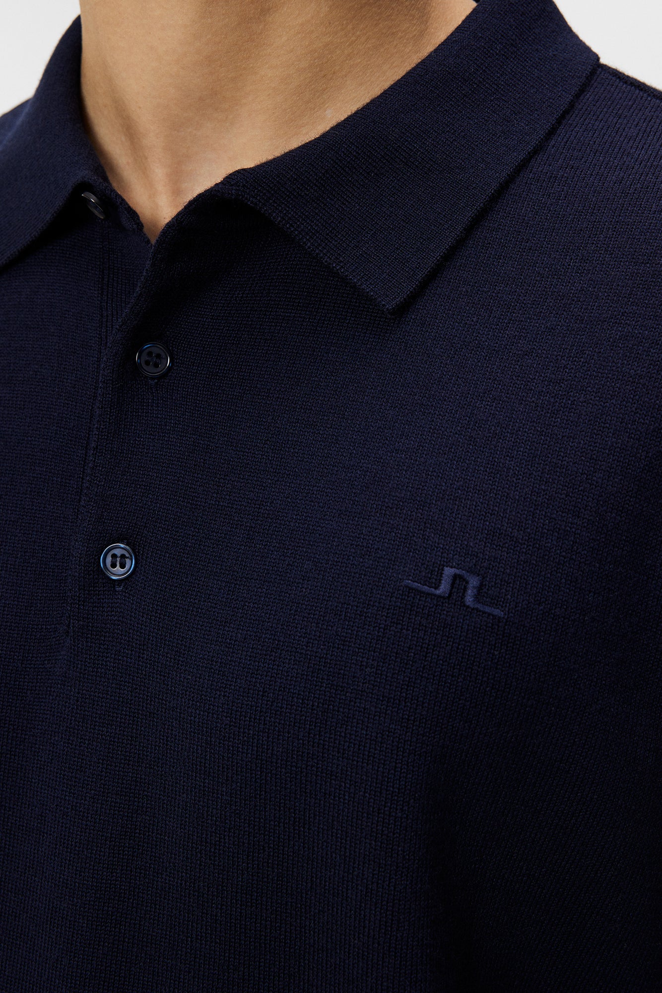 Men | Lear Knitted Shirt | JL Navy