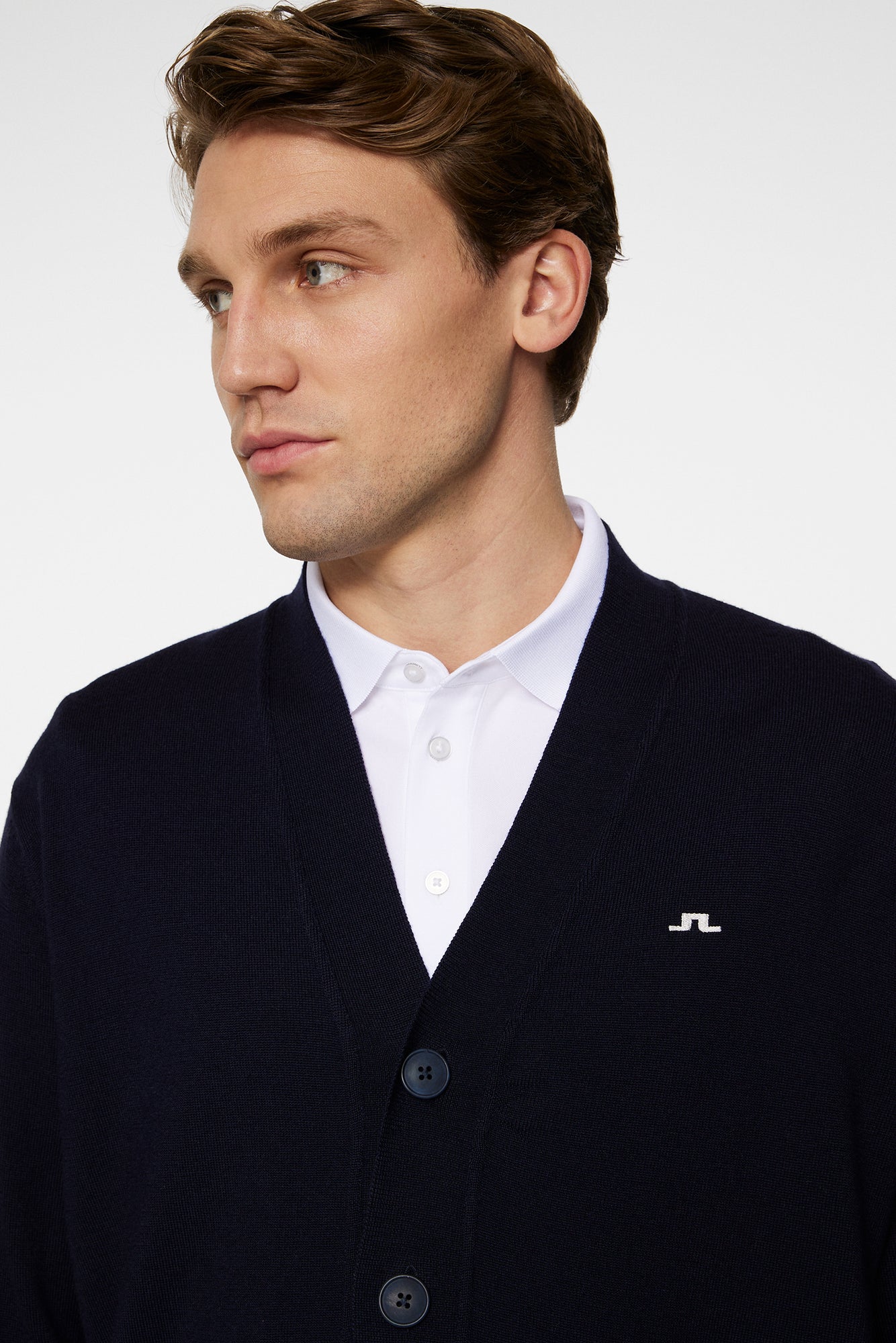 Men | Lucas Knitted Cardigan | JL Navy
