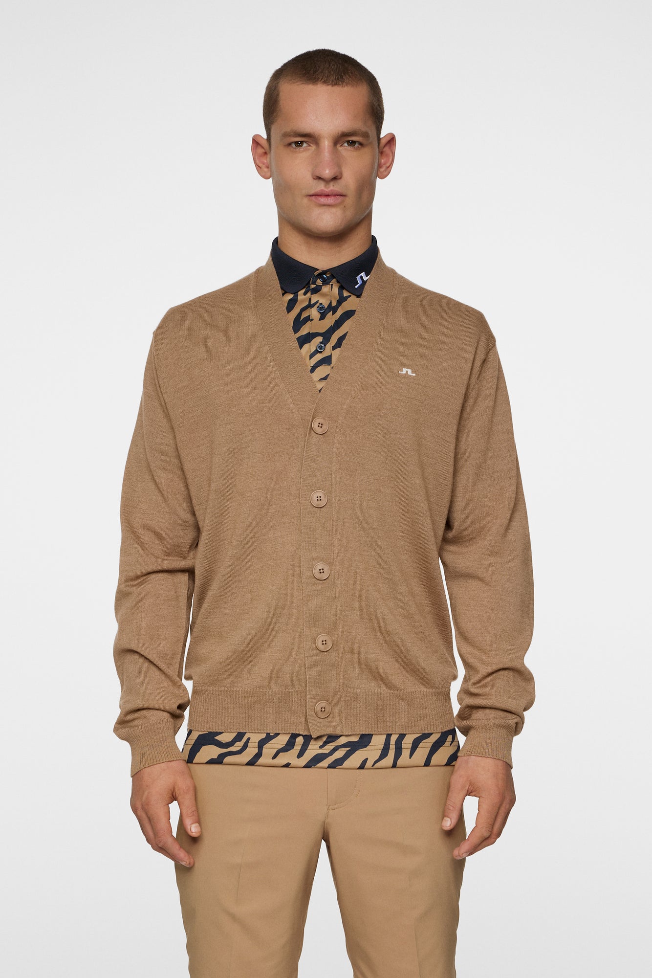 Men | Lucas Knitted Cardigan | Tigers Eye