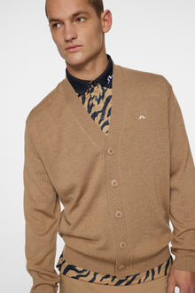 Men | Lucas Knitted Cardigan | Tigers Eye