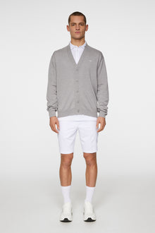 Men | Lucas Knitted Cardigan | Light Grey Melange
