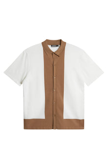 Rue Knitted Polo Shirt in White by J.Lindeberg