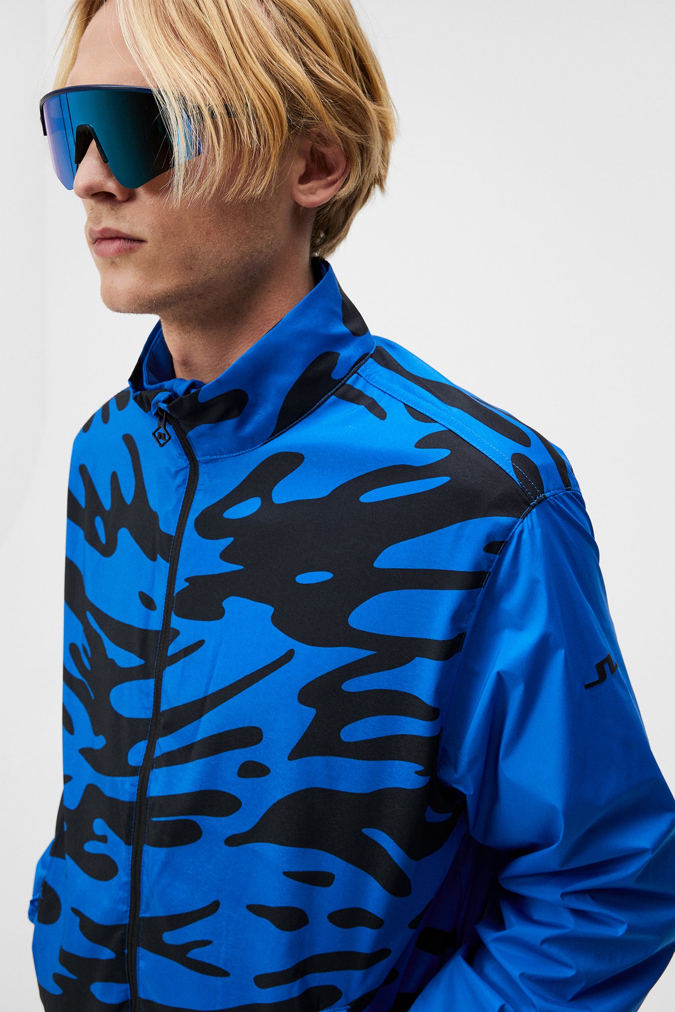 Men | Lear printed Wind jacket | Neptune Nautical Blue