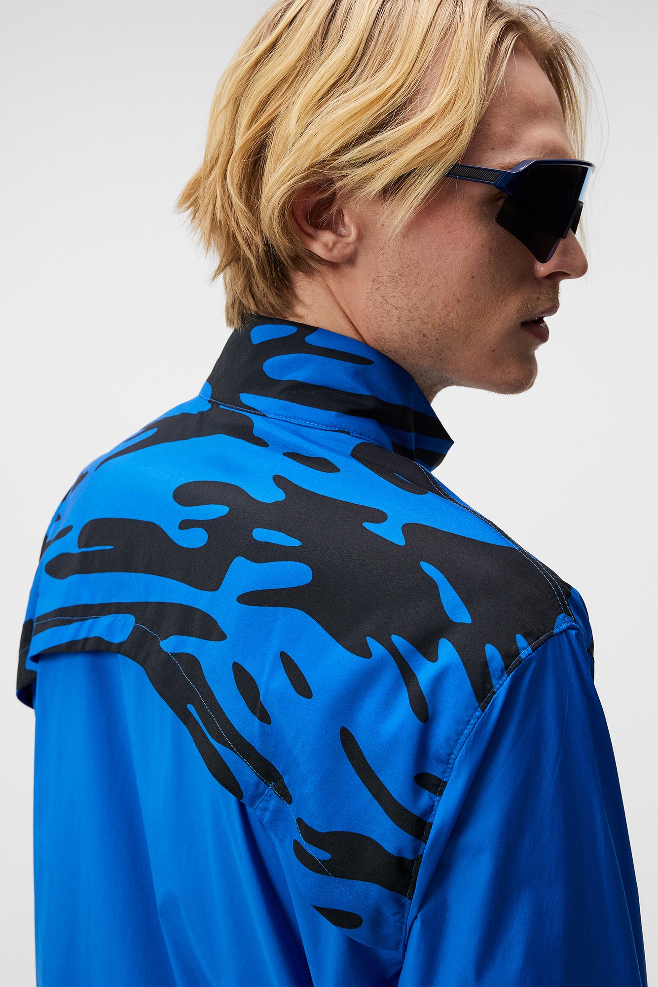 Men | Lear printed Wind jacket | Neptune Nautical Blue