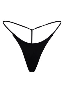 G Money Thong Bikini Bottom | Dark Seas Black
