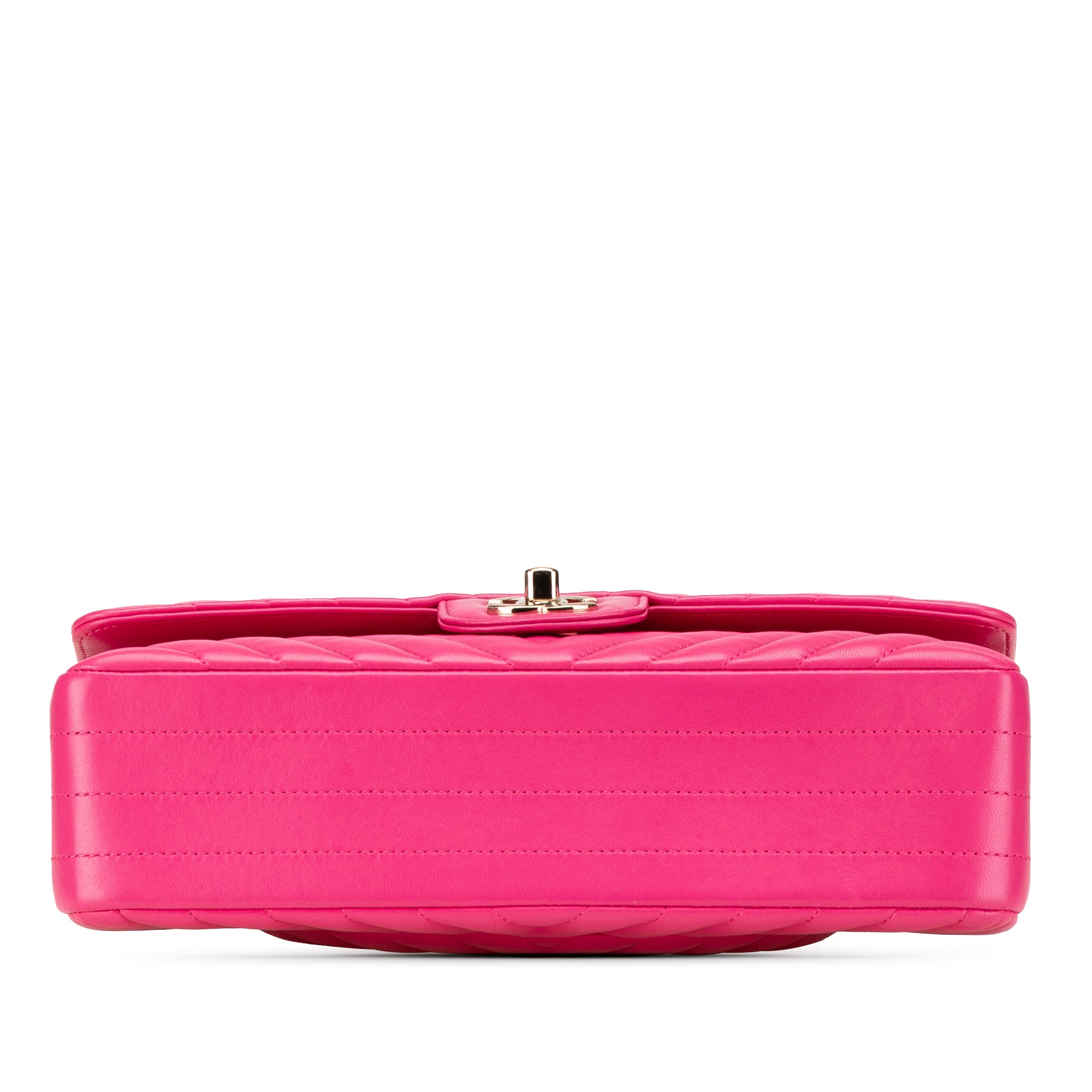 Chanel | Pre-Owned Medium Classic Chevron Lambskin Double Flap - IV | Pink/Blush