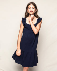 Girl's Gauze Celeste Sundress | Navy