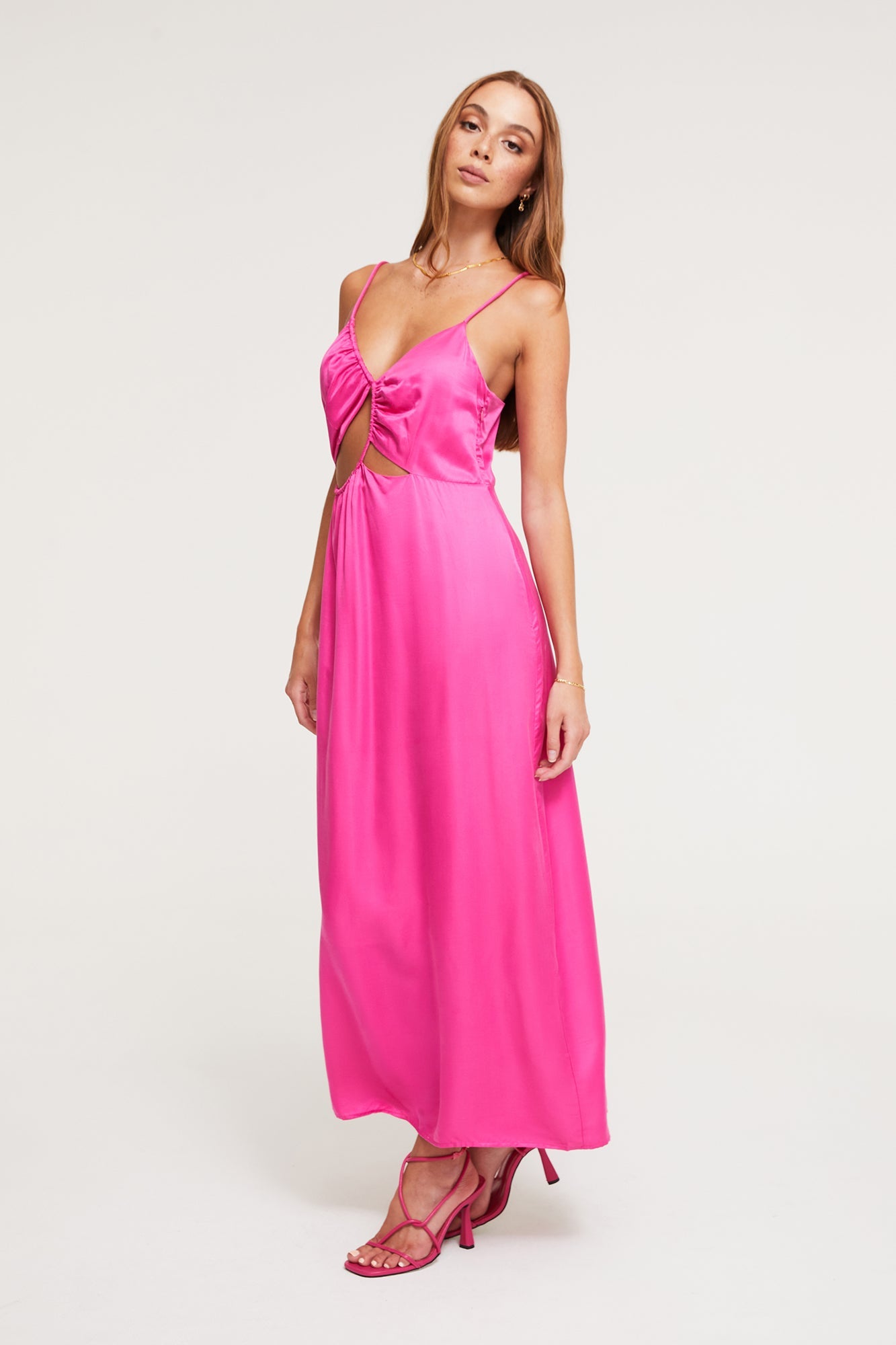 Selena Midi Dress | Fuchsia