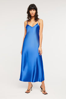 100% Silk Slip - Lapis | Ginia RTW