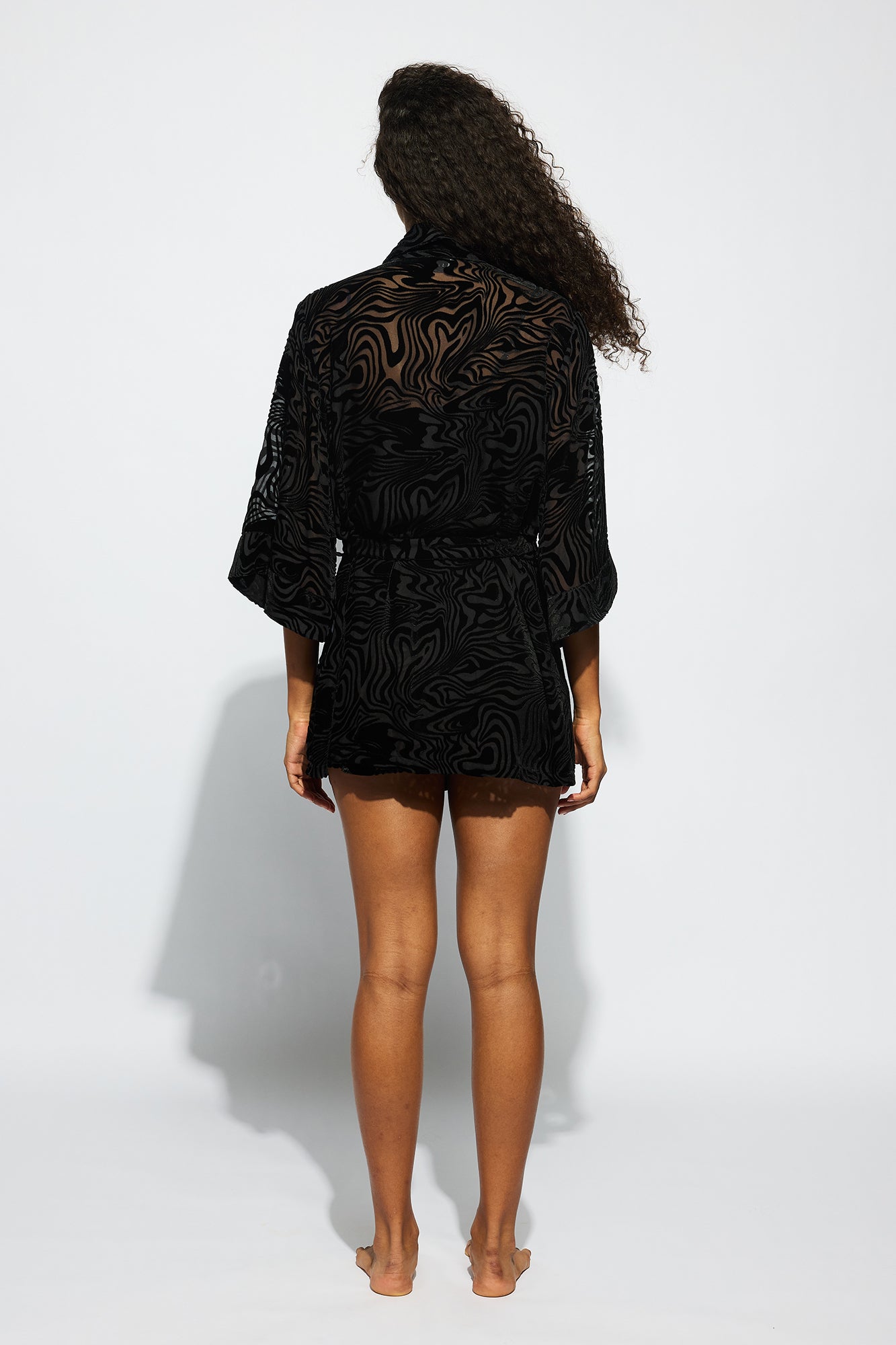 The Daisy Robe By GINIA in Black
