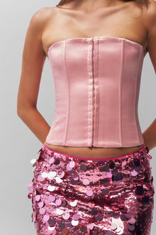 Womens | Satin Corset | Light Pink
