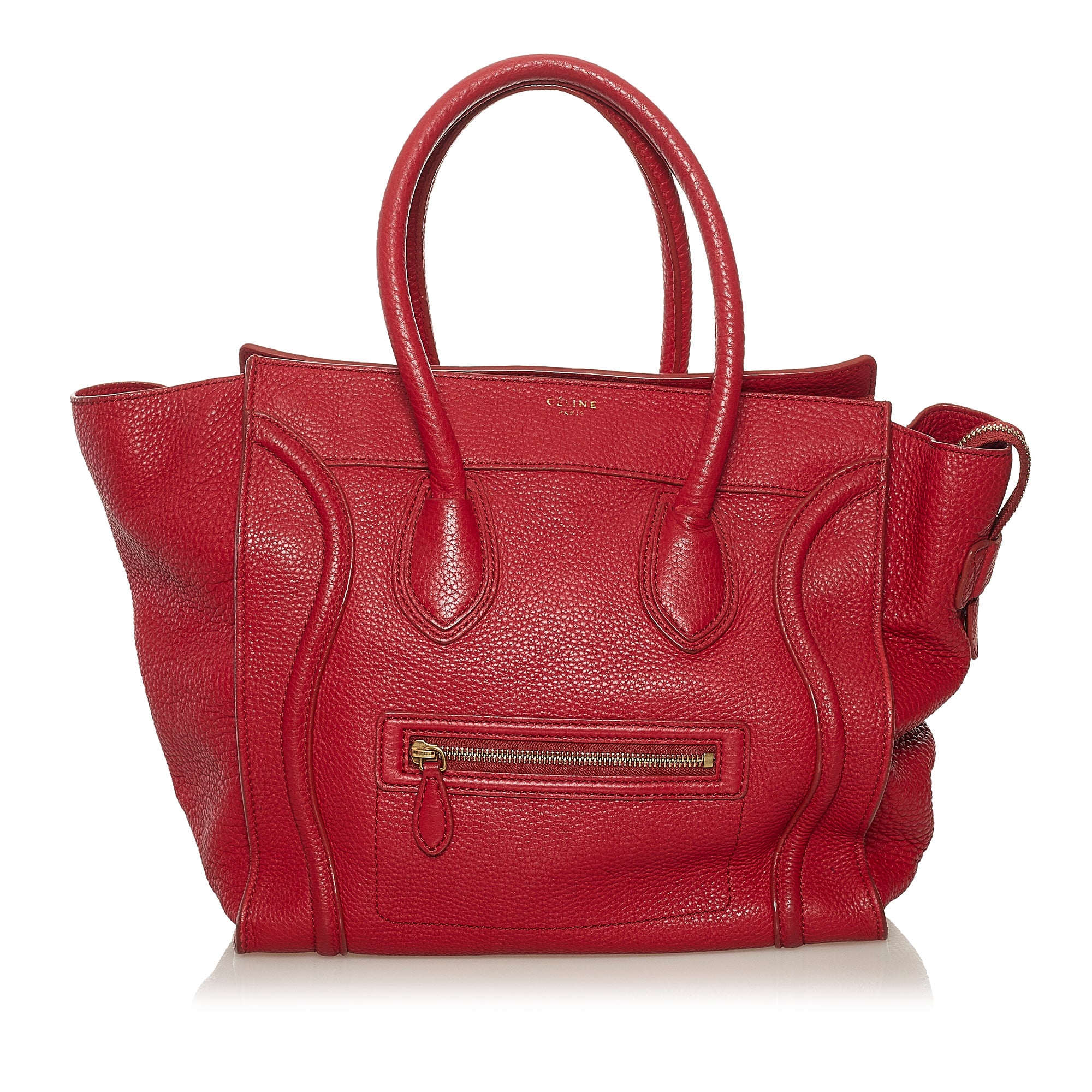 Céline Pre-Owned Mini Leather Luggage Tote | Women | Red