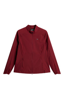 Thorine Wind Jacket Solid in Cabernet by J.Lindeberg