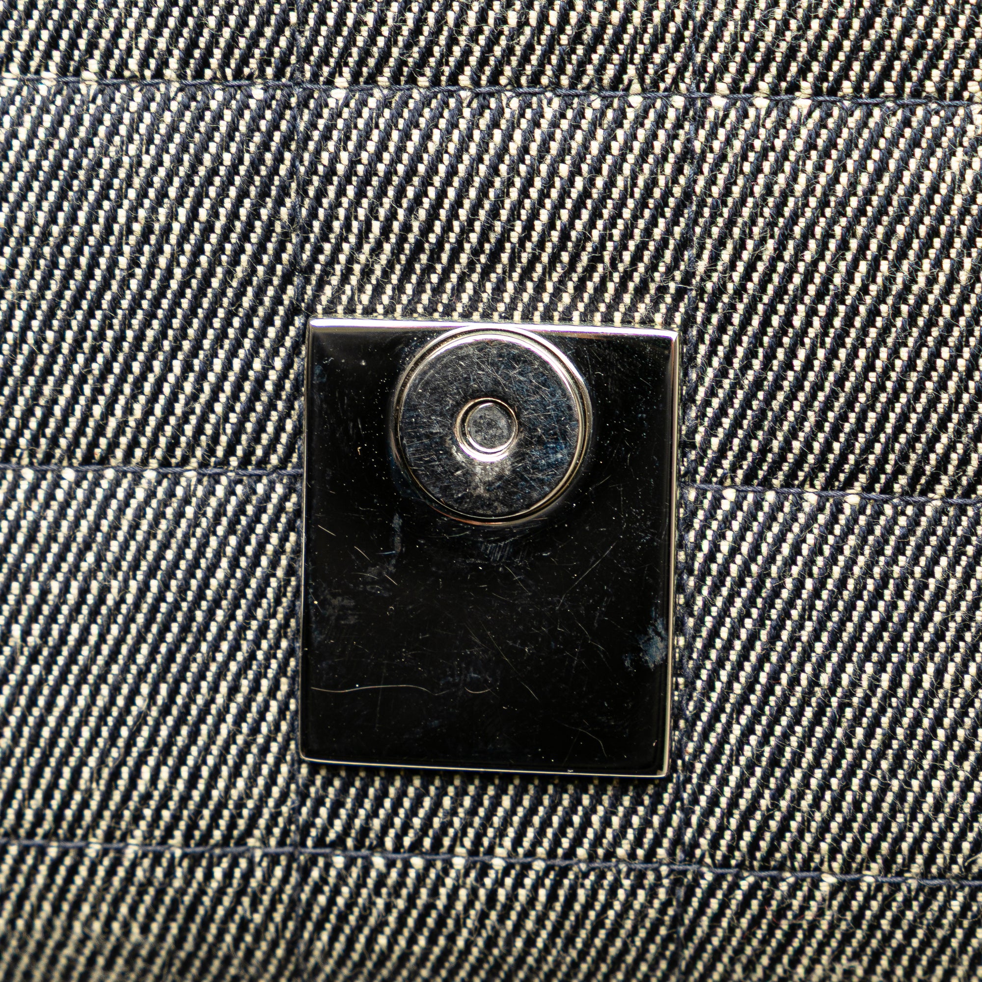 Chanel | Pre-Owned CC Choco Bar Denim Chain Flap | Gray