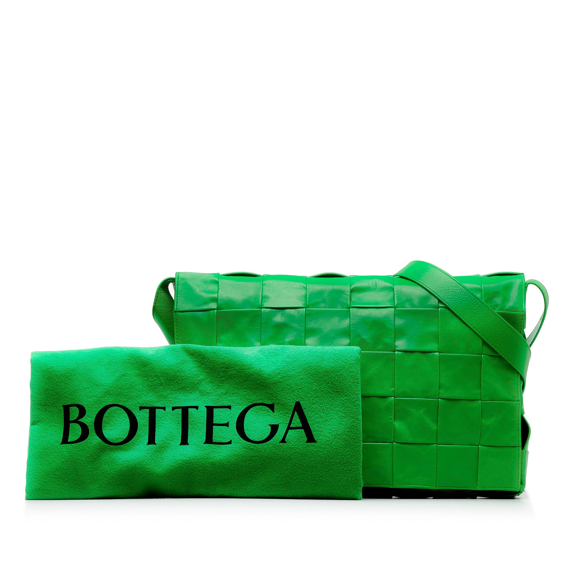 Bottega Veneta Pre-Owned Maxi Calfskin Intrecciato Cassette Crossbody | Women | Green