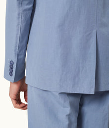 Garret Tailored Fit, Italian Made, Two-Button Unstructured Blazer | Springfield Blue