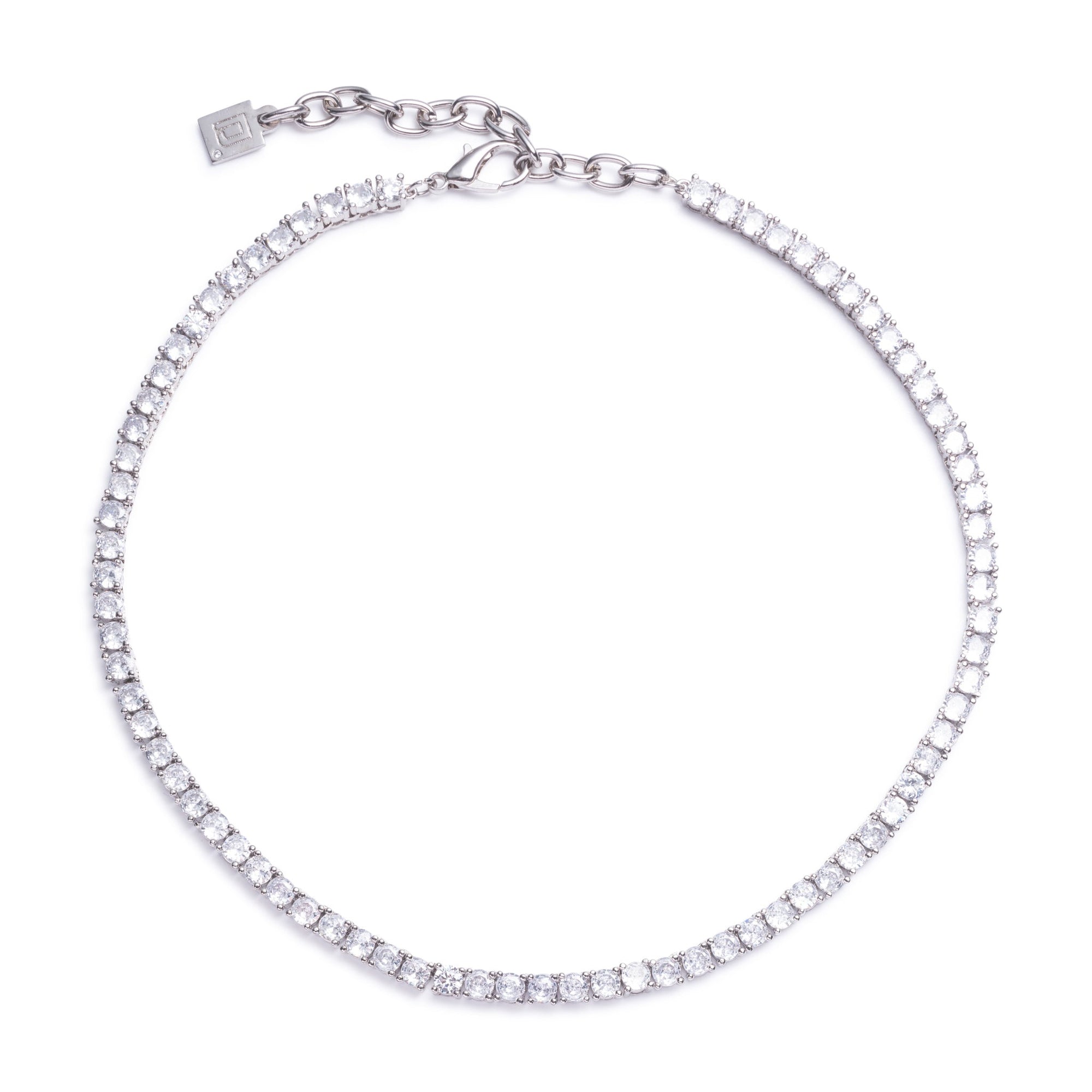 Gemini Tennis Necklace | Silver-Plated