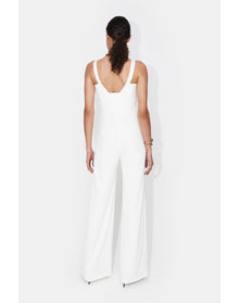 Geneva Bridal Jumpsuit | White