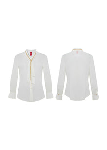 Georgette Silk Shirt | White