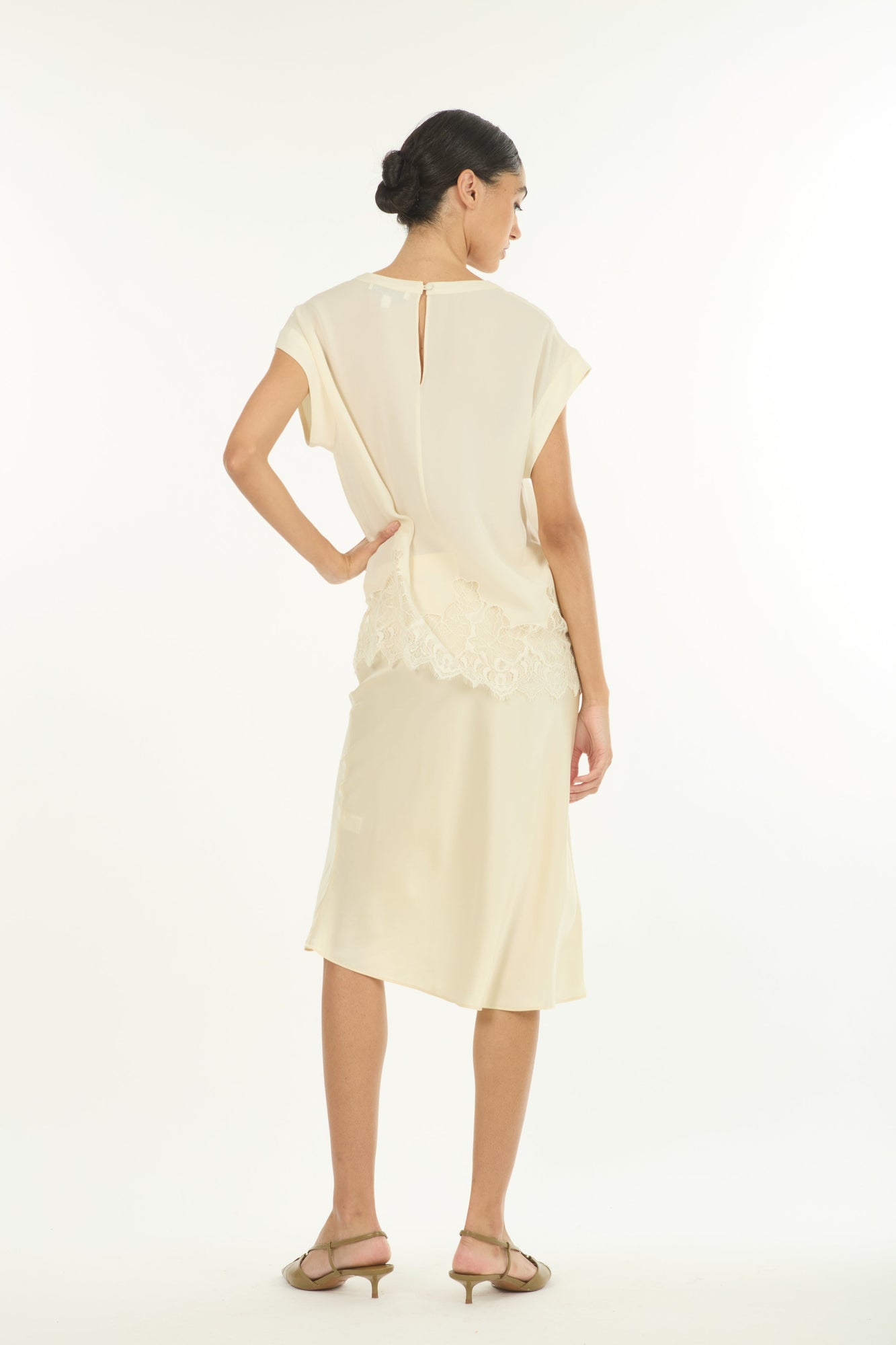 Lainey Midi Skirt | Vintage Creme