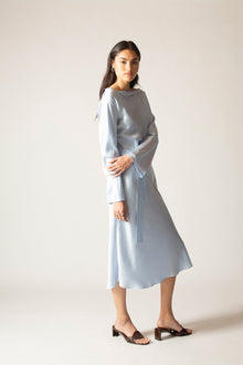 Ginia RTW,Sky Ella Silk Satin Dress,Dresses