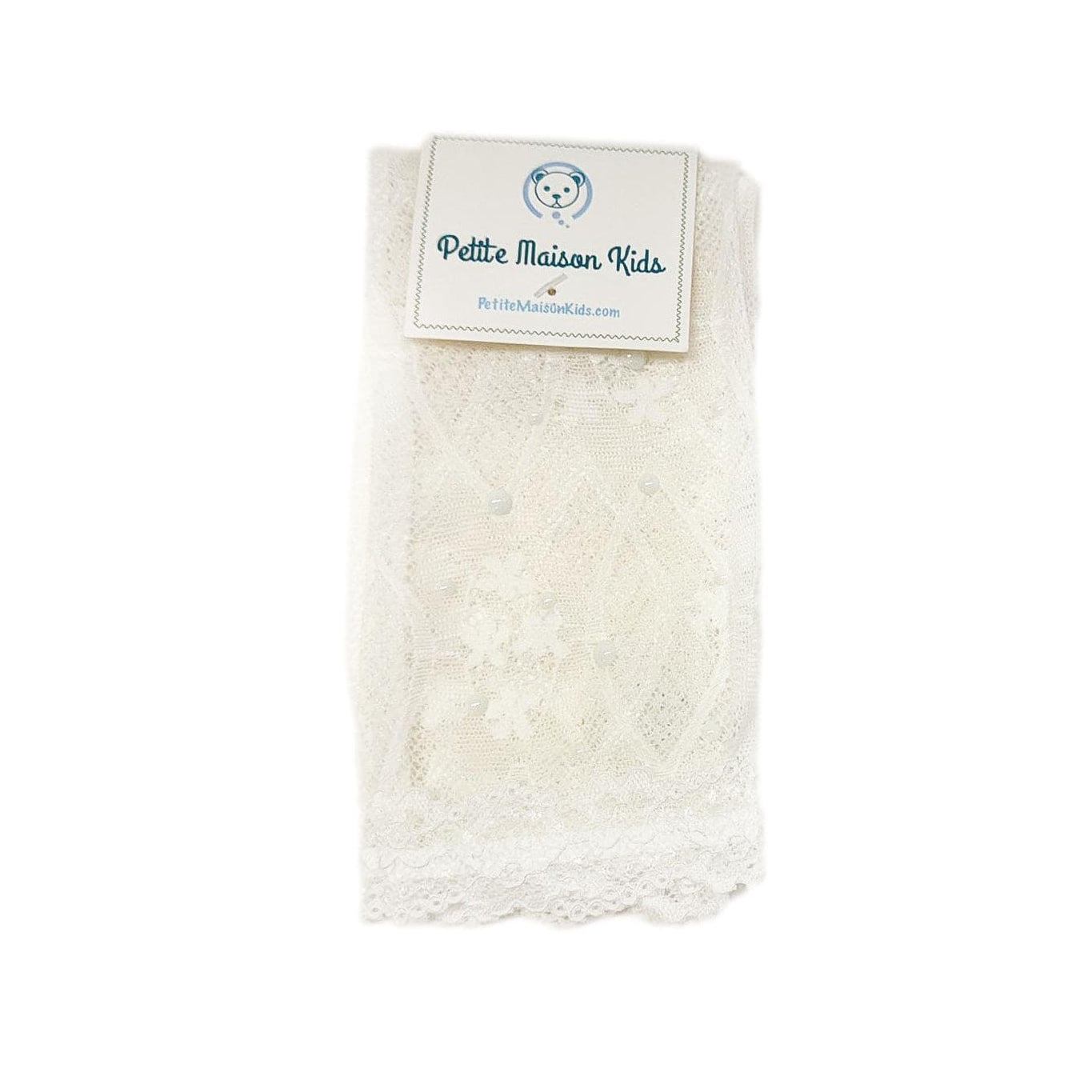 Girl | Ava Pearl Lace Socks | Ivory