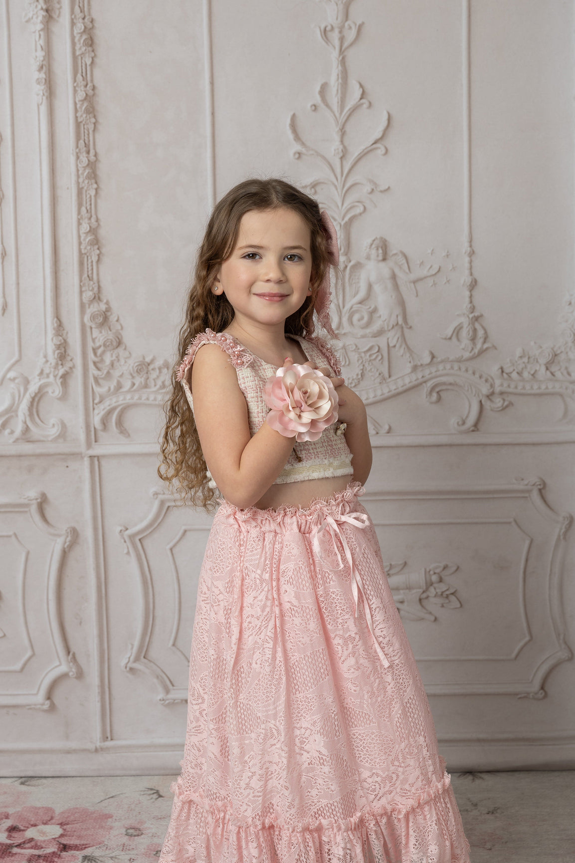 Girl | Flower Neck Tie | Pink