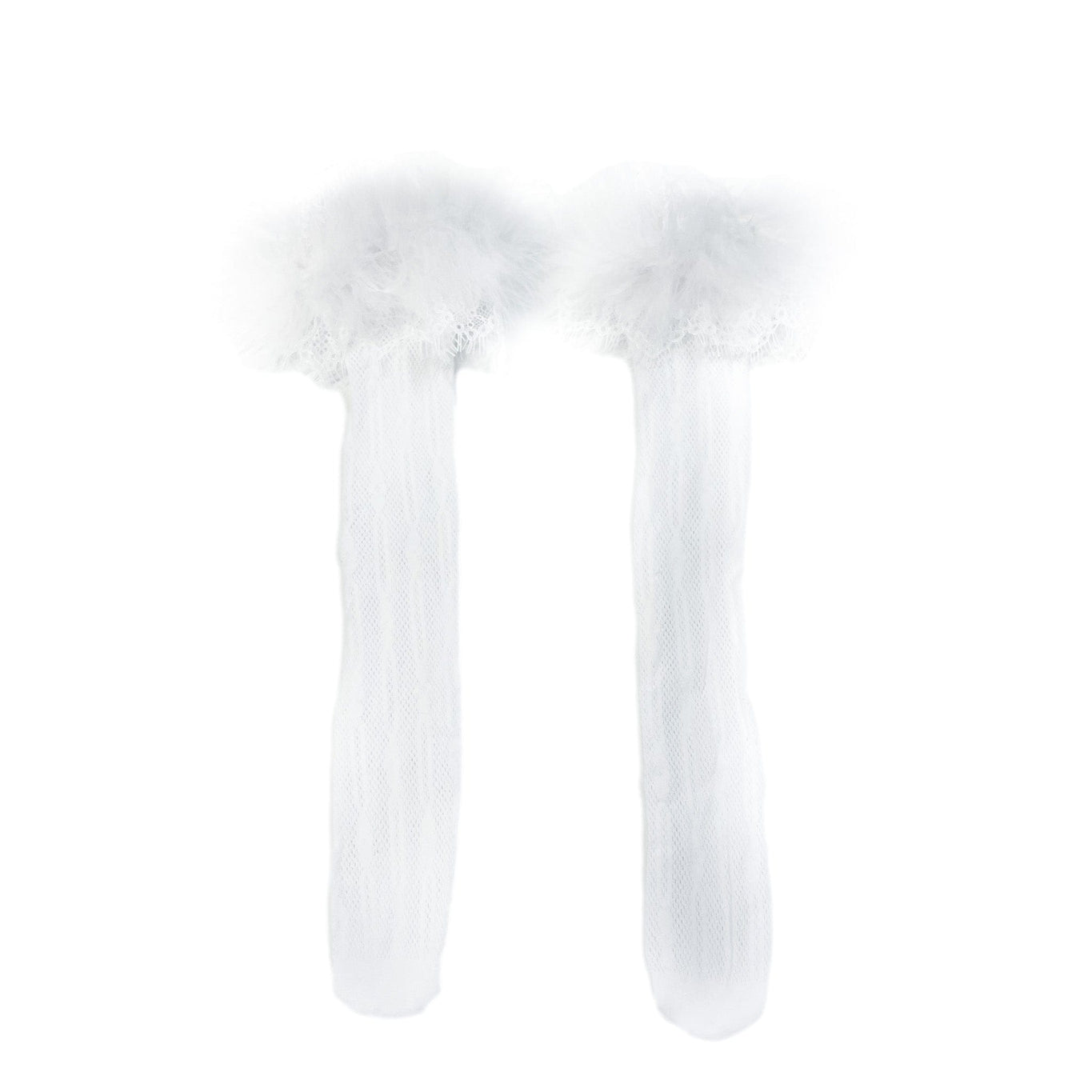 Girl | Lara Feather Socks | White