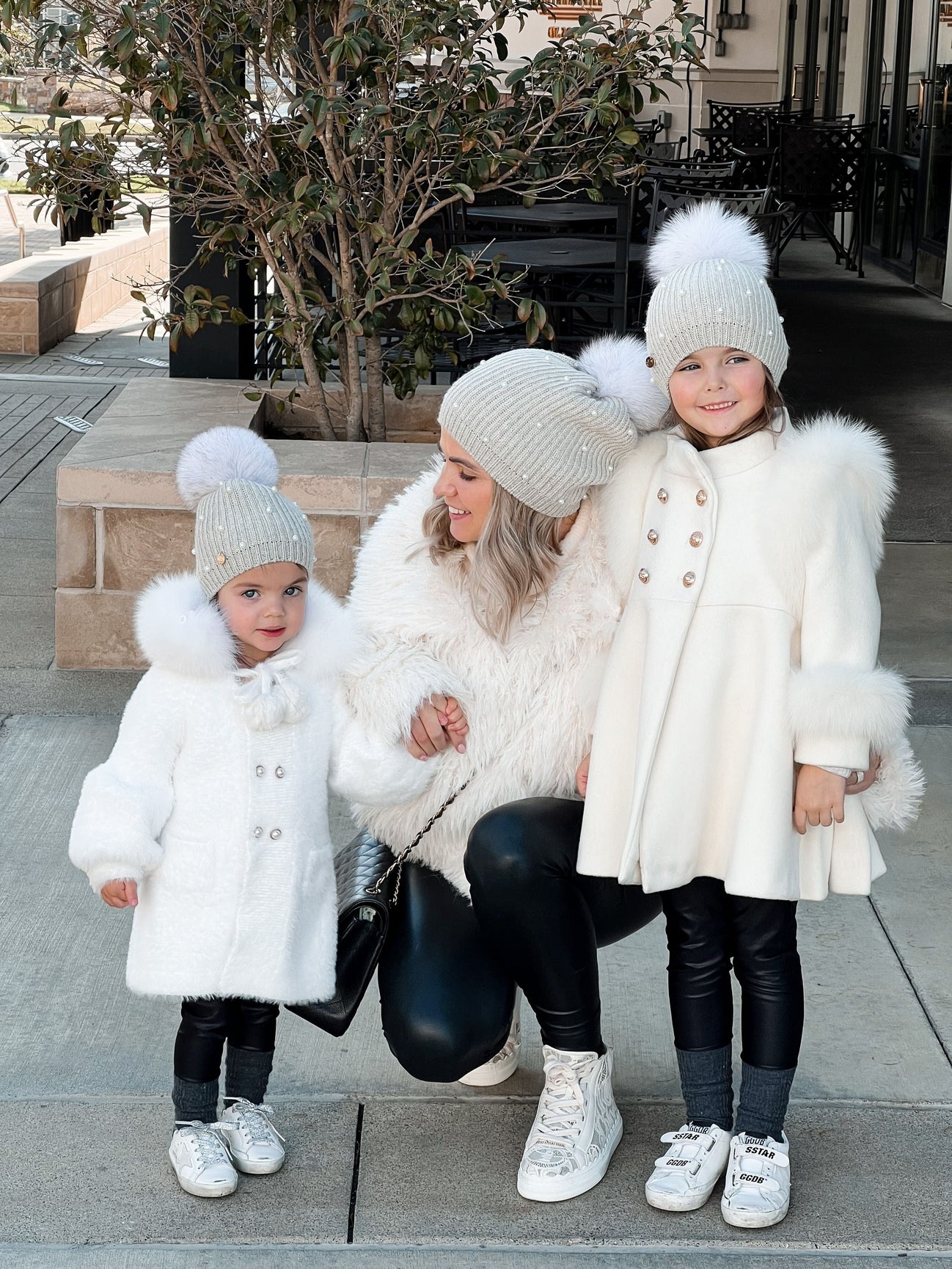 Girl | Pearl Angora Kids Hat | Gray