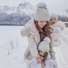Girl | Pearl Angora Kids Hat | Gray