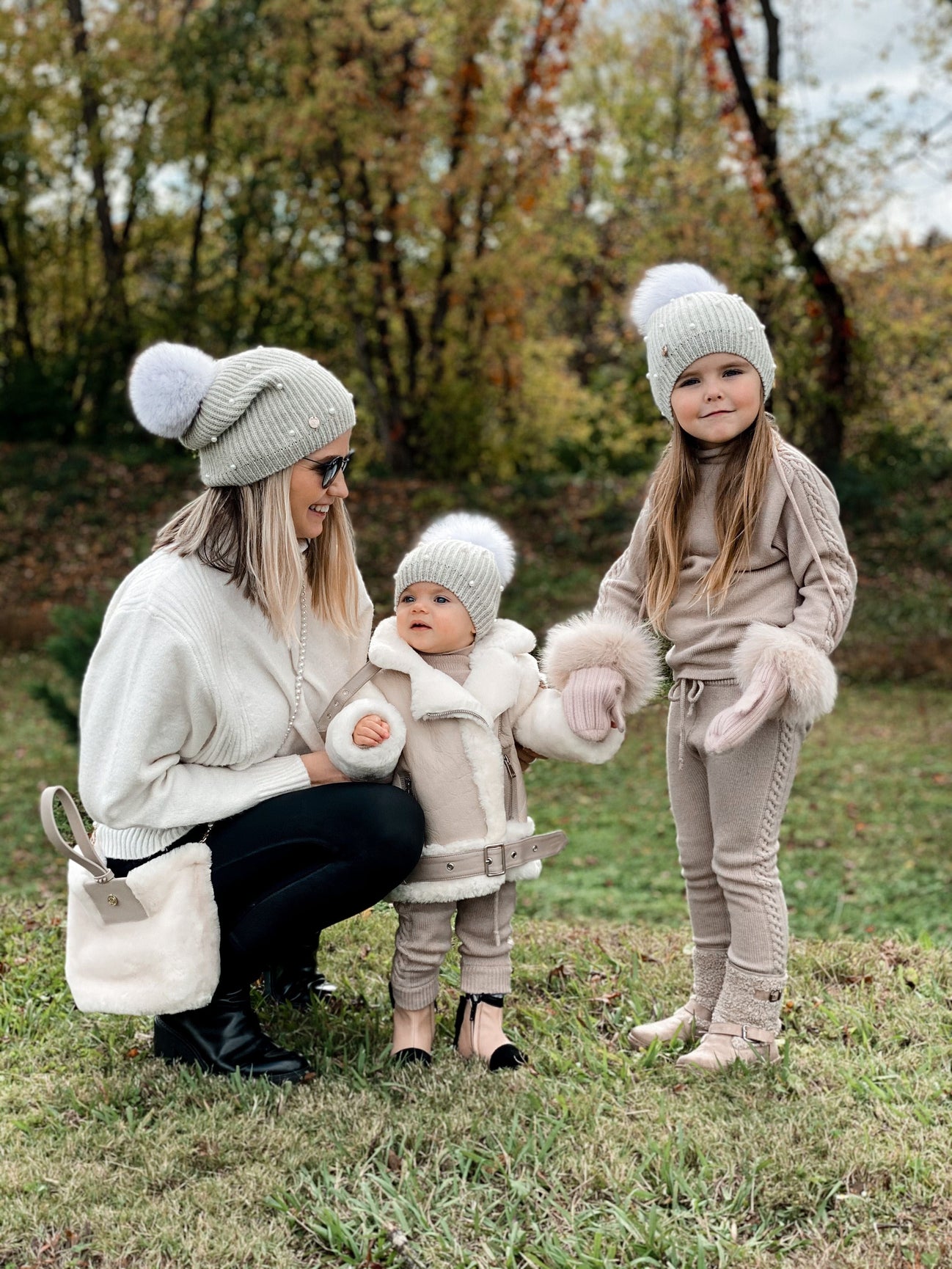 Girl | Pearl Angora Kids Hat | Gray