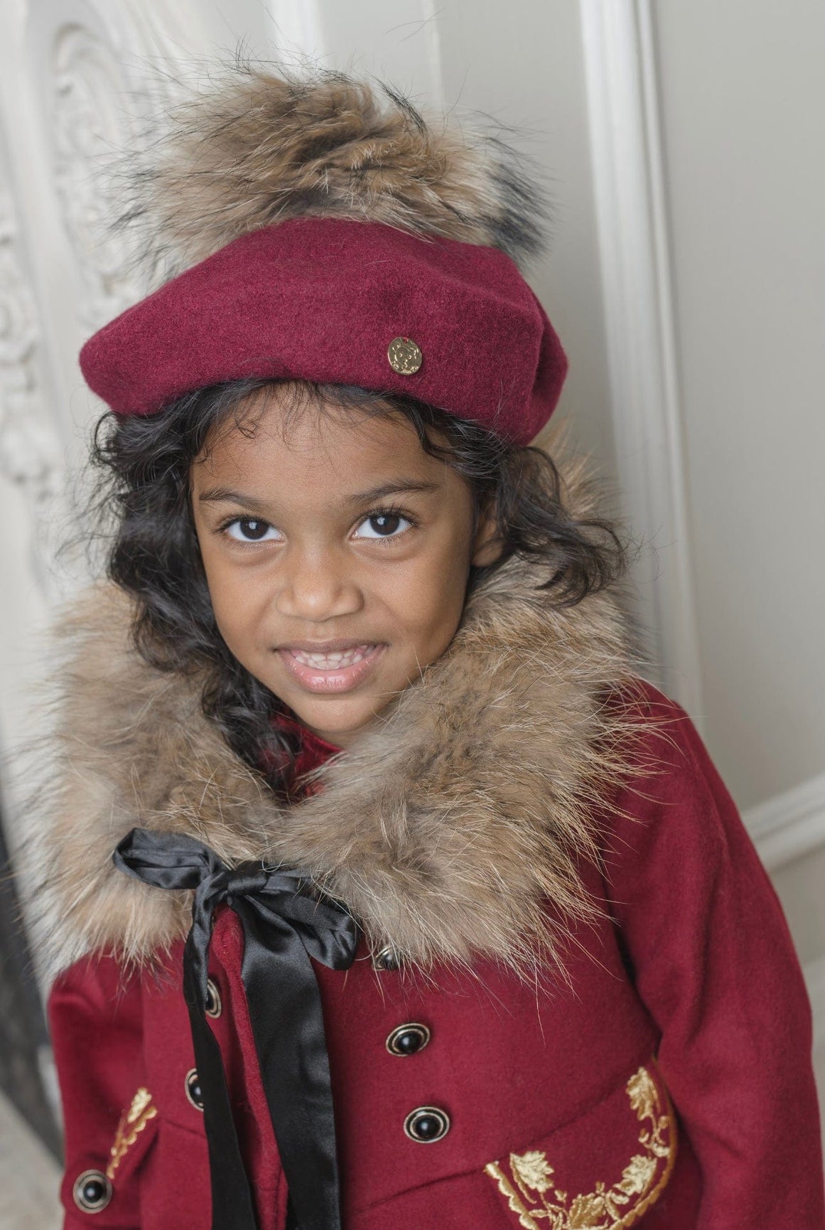 Girl | The Empress Garnet Wool Coat | Red
