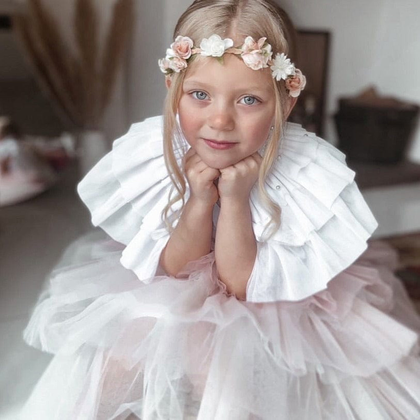 Girl | Victorian Tulle Cape | White