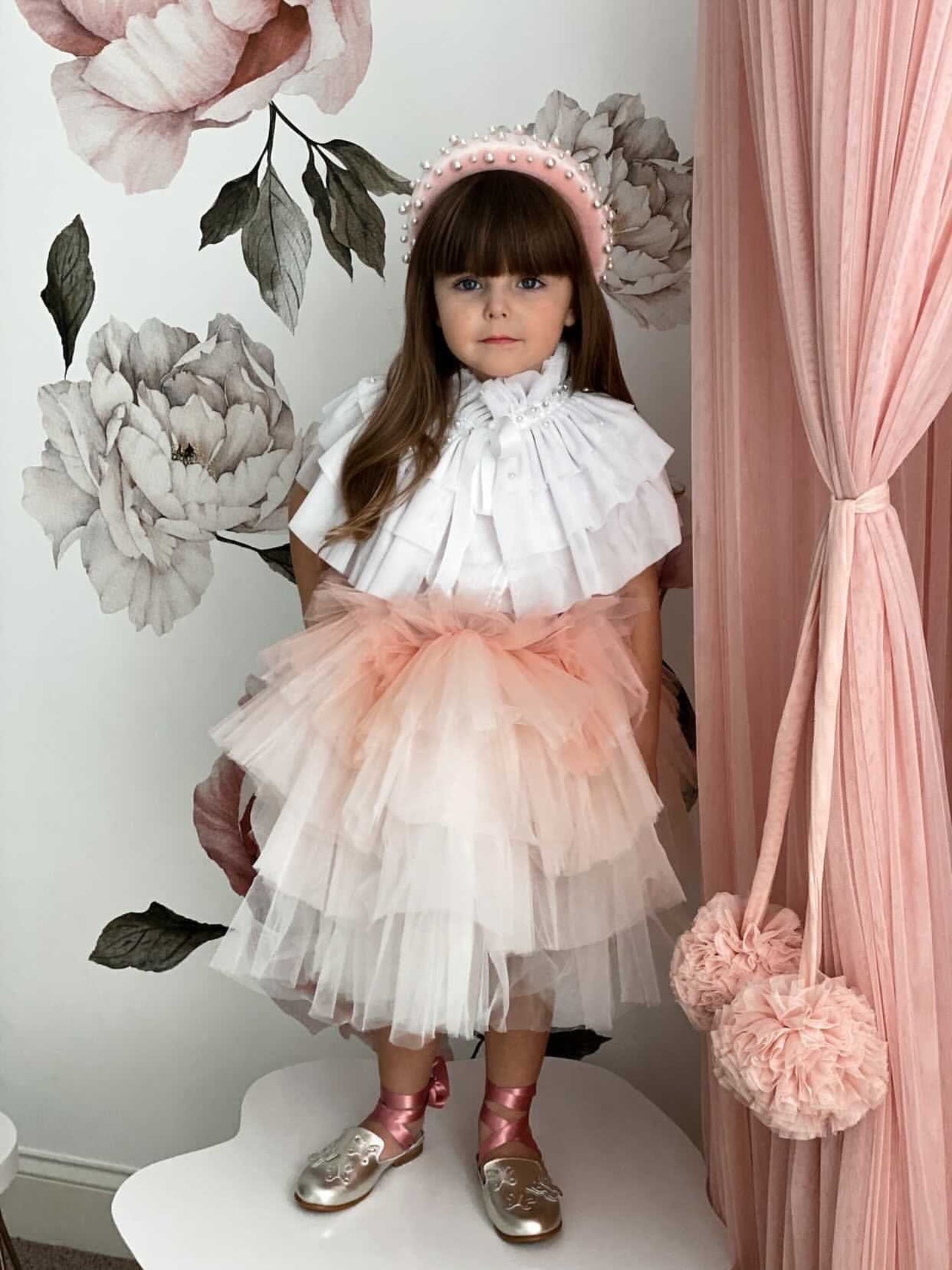 Girl | Victorian Tulle Cape | White