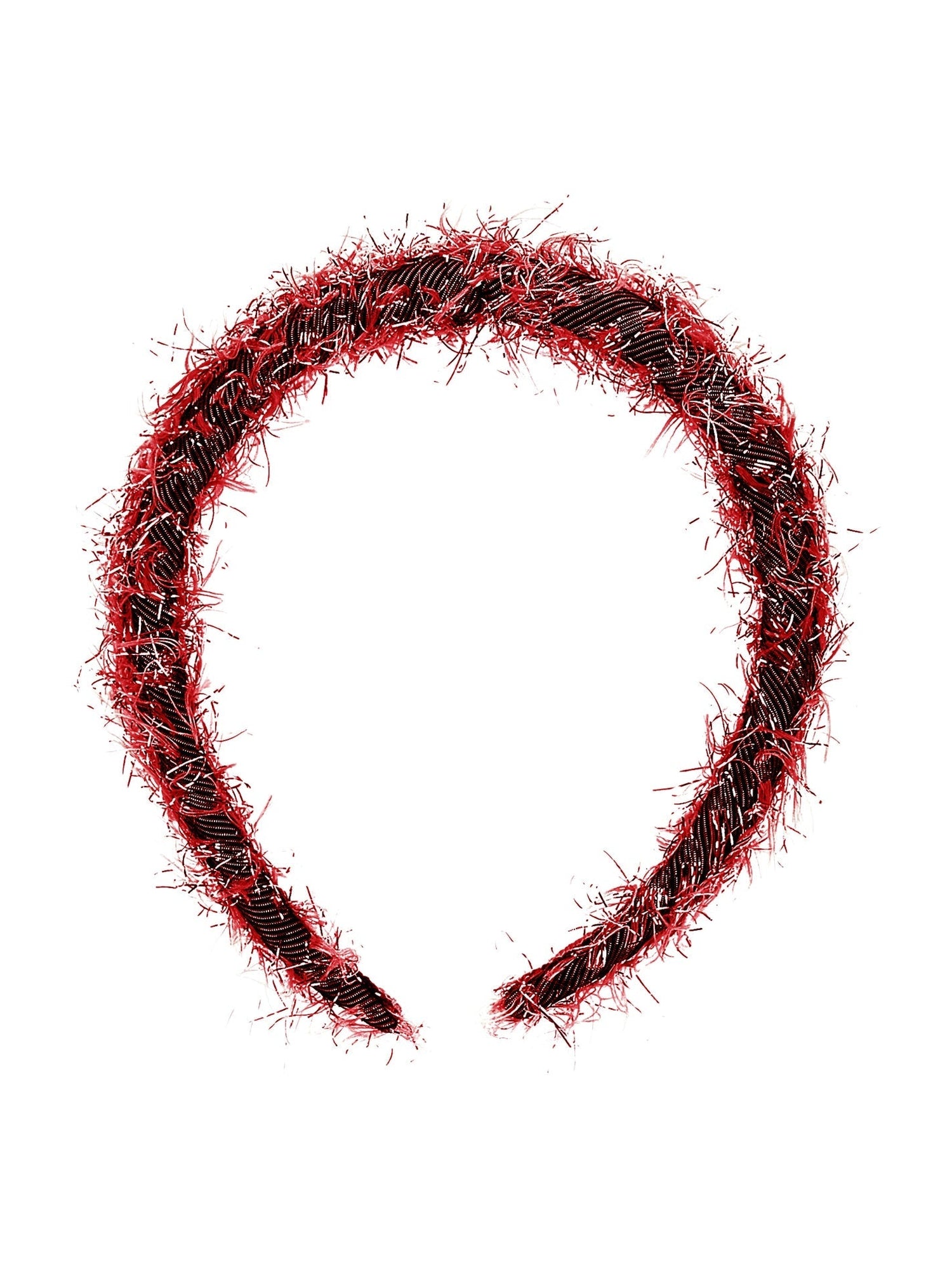 Girls | Lurex Fringe Headband | Ruby