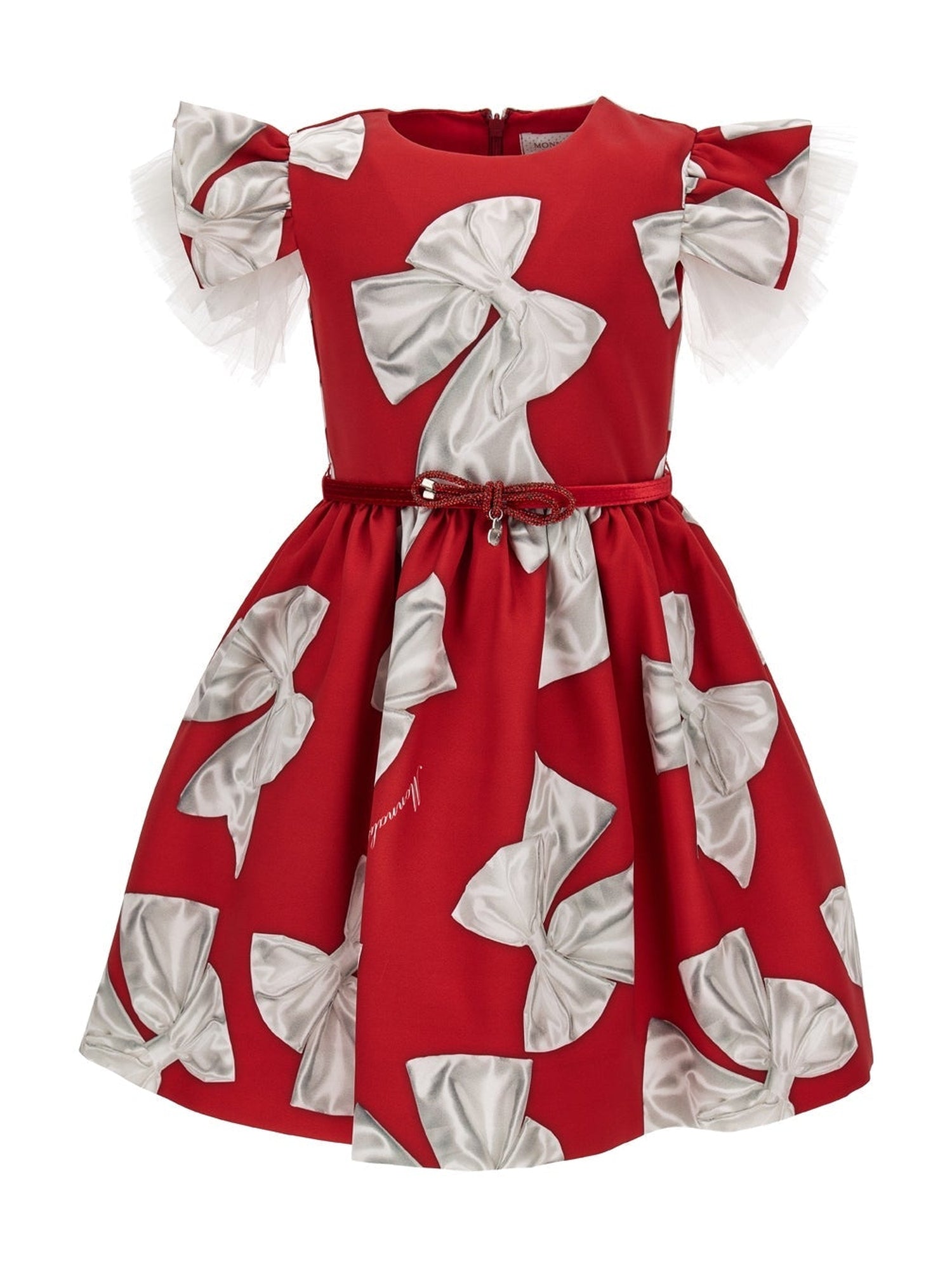 Girls | Maxi Bows Mikado Dress | Ruby