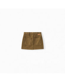 Girls | Mini Skirt With Snap Buttons | Light Khaki
