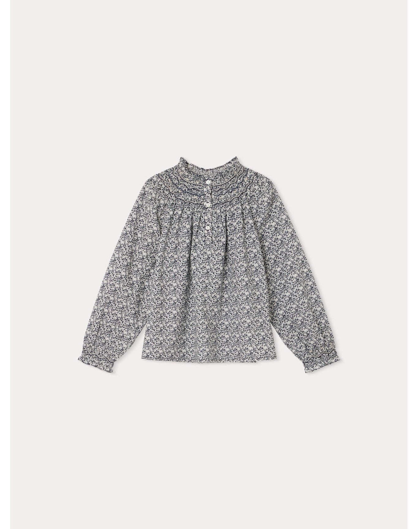 Girls | Petale Smocked Blouse | 10Y-12Y | Navy