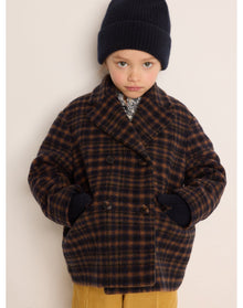 Girls | Tinley Coat Checked | 4Y-6Y | Navy