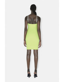 Globe Chain Wave Mini Dress | Lime