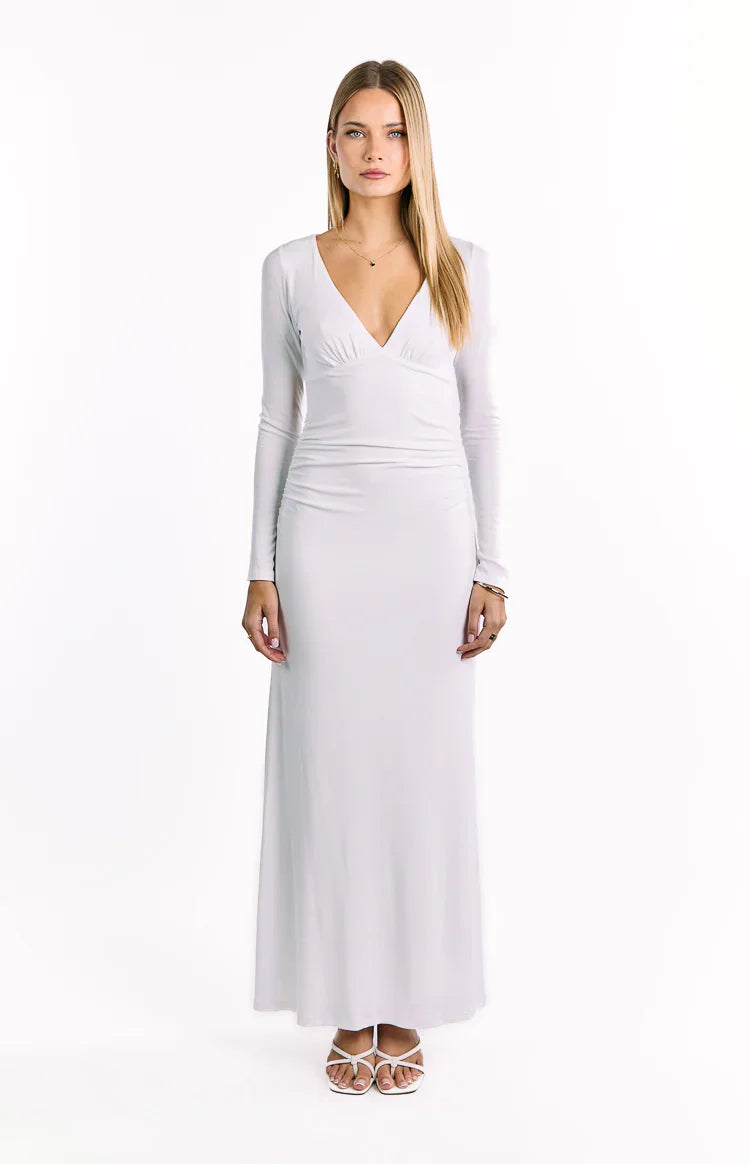 Grayson Long Sleeve Maxi Dress | White