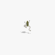 Awe Inspired Earrings 925 Sterling Silver / Single Left Green Diamond Baby Frog Studs