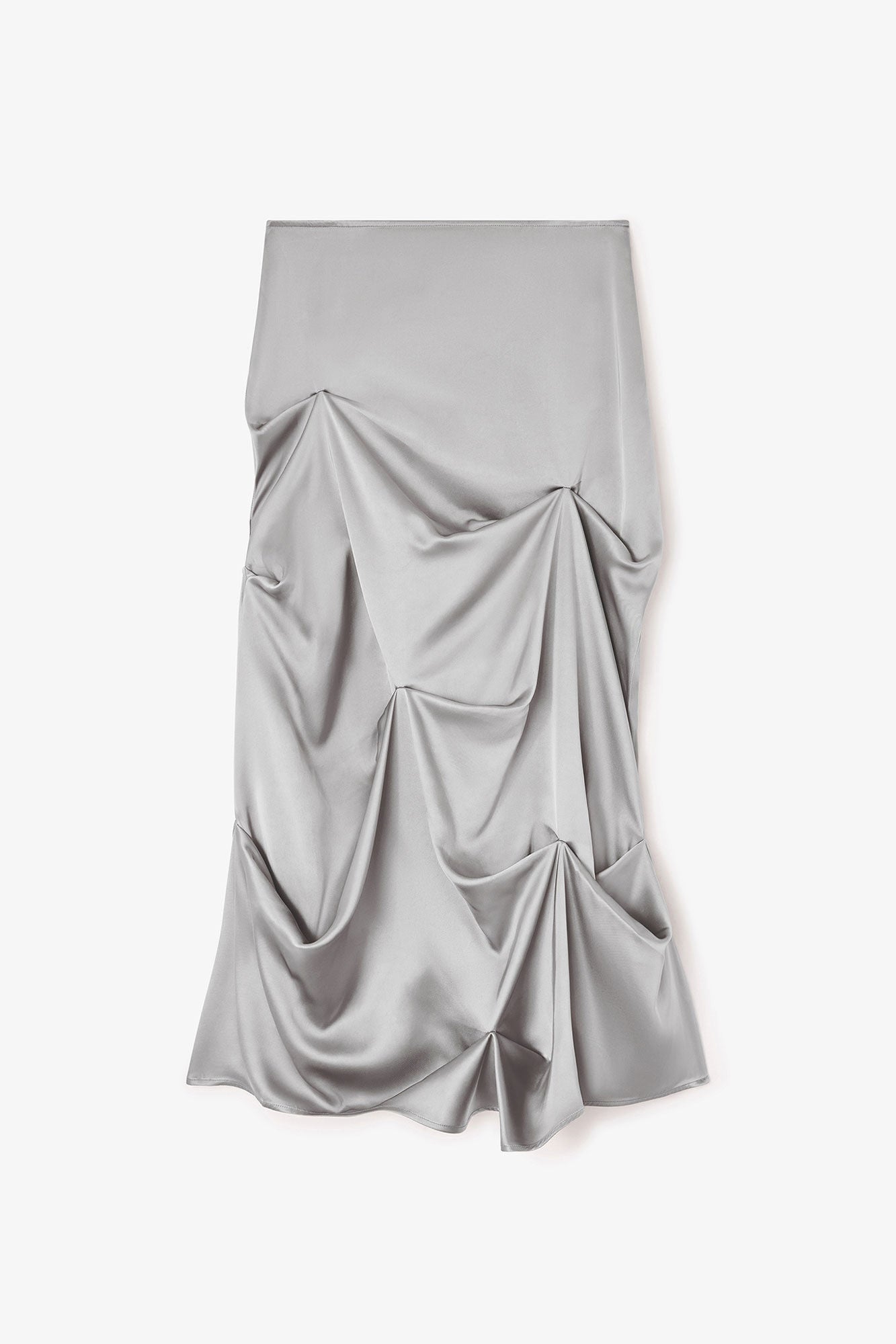 Grey Draped Skirt | Mirage Gray