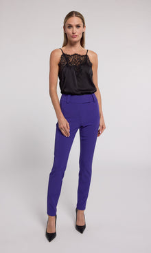 Alexandra Crepe Pants | Power Purple