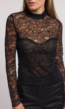 Marielle Lace Top | Black