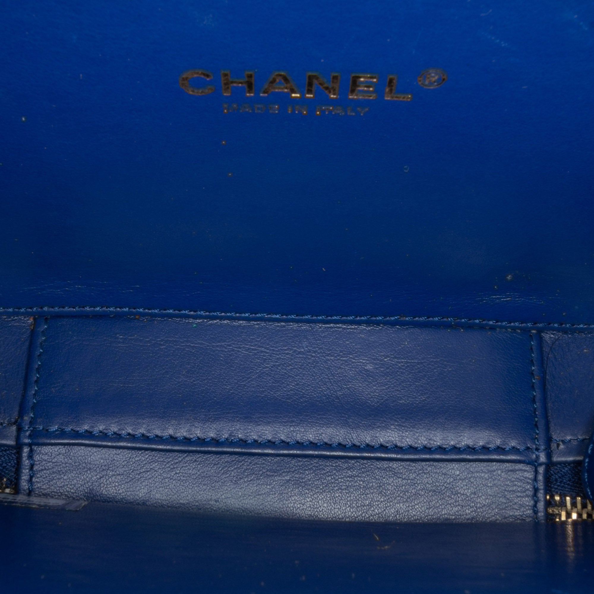 Chanel | Pre-Owned Small Jersey CC Filigree Vanity Case | BlueGreen