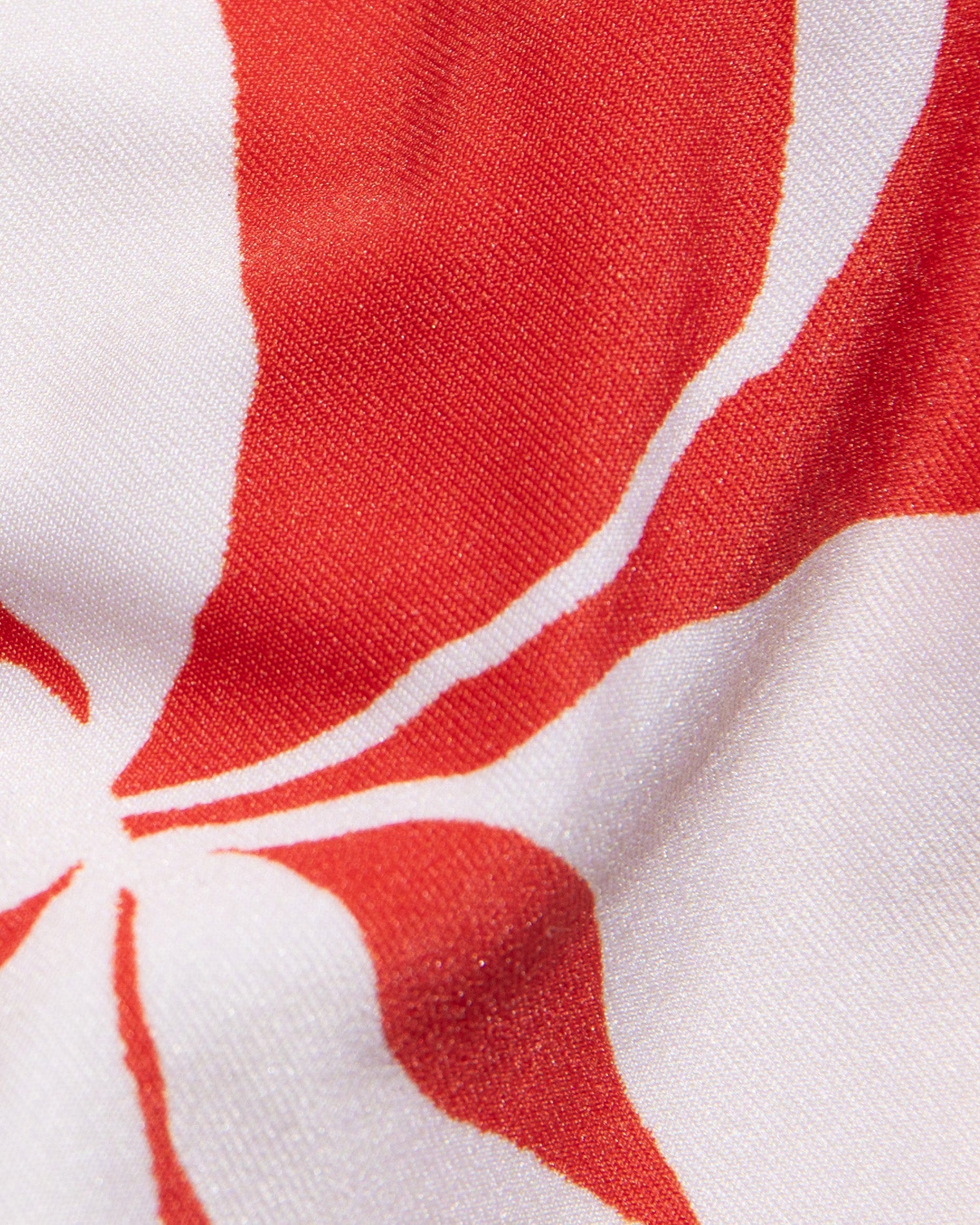 Close-up of red and white fabric pattern