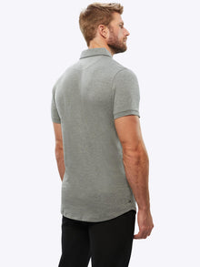 Mens | COZ Signature-Fit Pima Cotton Blend Polo | Heather Black